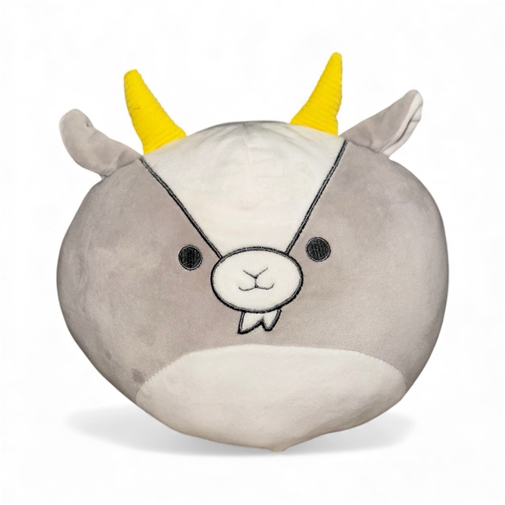 Beekman 1802 White and Gray Plush Pillow